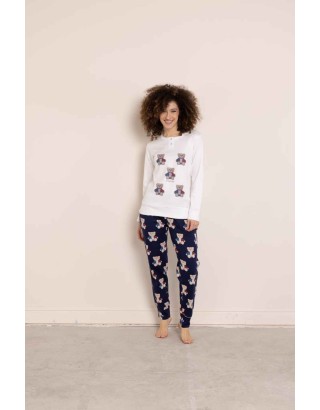 Pigiama donna caldo cotone...