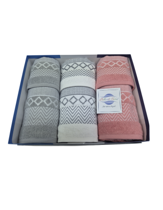 Set 3+3 asciugamani spugna...