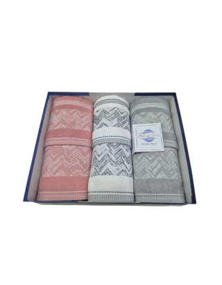 Set 3+3 asciugamani spugna...