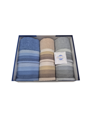 Set 3+3 asciugamani spugna...